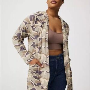 Torrid Camouflage Anorak Cardigan
